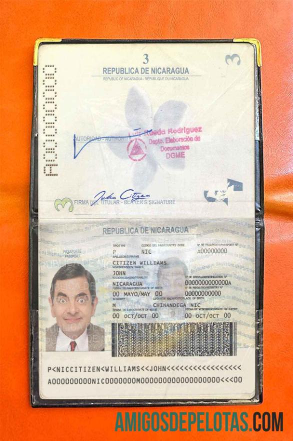 Foto do Passe Nicarágua amostra